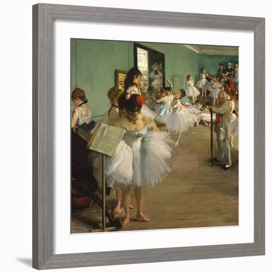 The Ballet Class (1871-1874)-Edgar Degas-Framed Art Print