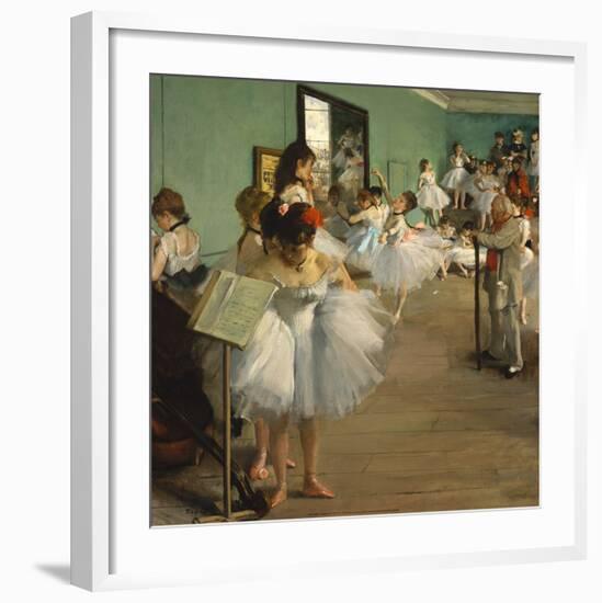 The Ballet Class (1871-1874)-Edgar Degas-Framed Art Print
