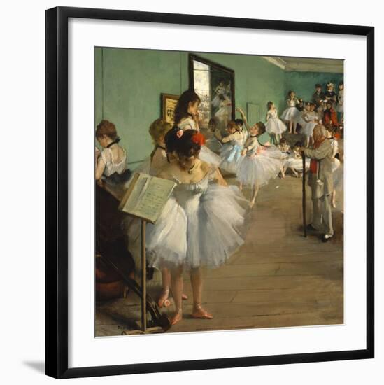 The Ballet Class (1871-1874)-Edgar Degas-Framed Art Print