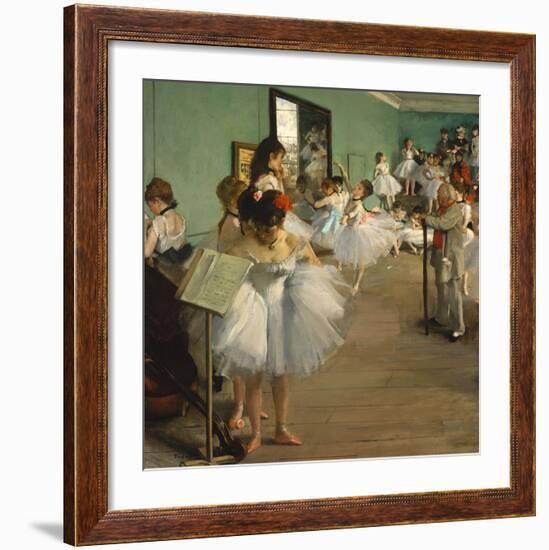 The Ballet Class (1871-1874)-Edgar Degas-Framed Art Print