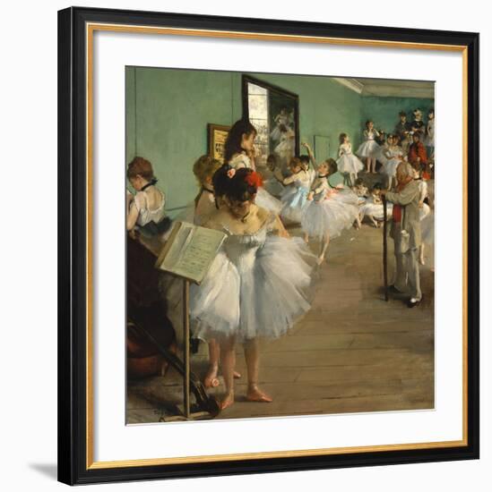 The Ballet Class (1871-1874)-Edgar Degas-Framed Art Print