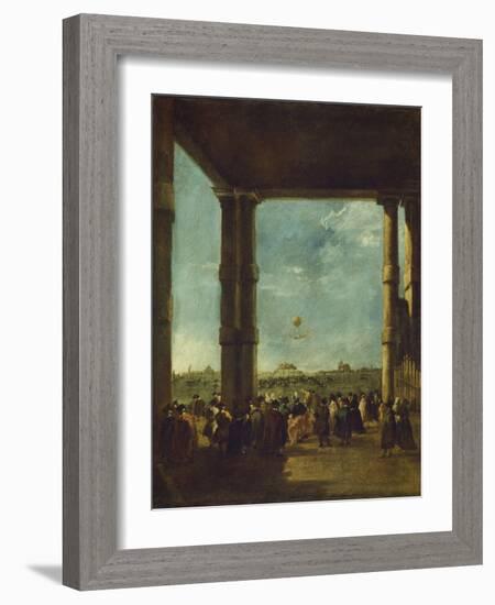 The Balloon Ascent, 1784-Francesco Guardi-Framed Giclee Print