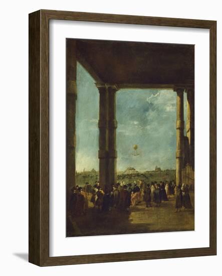 The Balloon Ascent, 1784-Francesco Guardi-Framed Giclee Print
