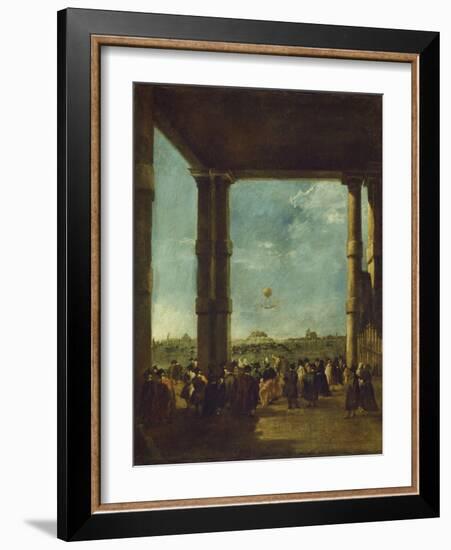 The Balloon Ascent, 1784-Francesco Guardi-Framed Giclee Print