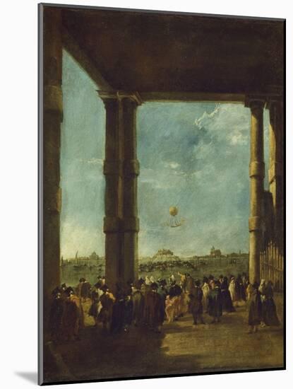 The Balloon Ascent, 1784-Francesco Guardi-Mounted Giclee Print