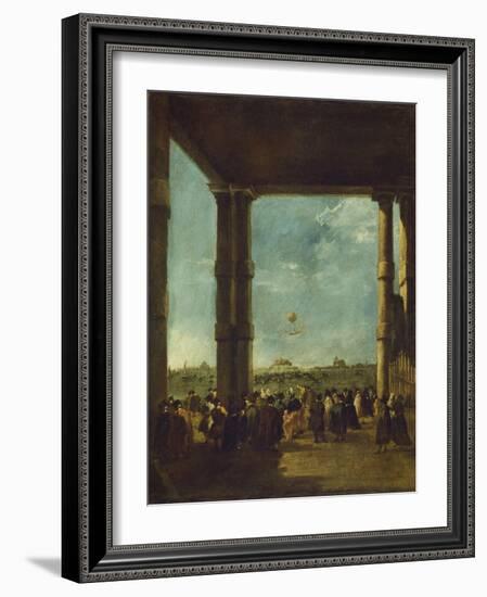 The Balloon Ascent, 1784-Francesco Guardi-Framed Giclee Print