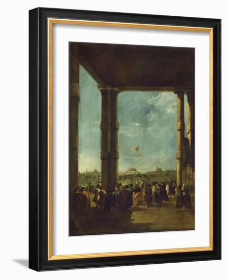 The Balloon Ascent, 1784-Francesco Guardi-Framed Giclee Print