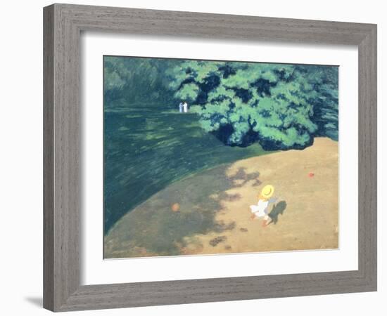 The Balloon or Corner of a Park with a Child Playing with a Balloon, 1899-Félix Vallotton-Framed Giclee Print