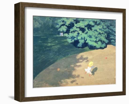 The Balloon or Corner of a Park with a Child Playing with a Balloon, 1899-Félix Vallotton-Framed Giclee Print