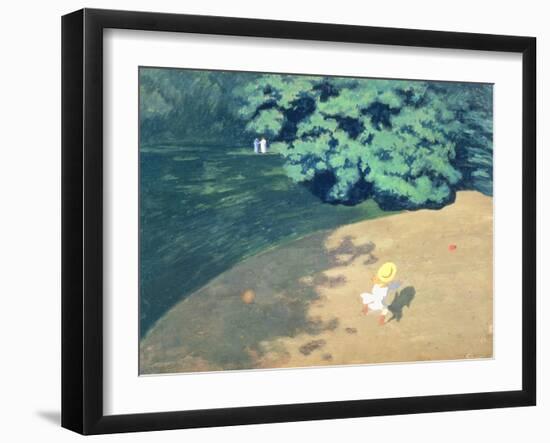The Balloon or Corner of a Park with a Child Playing with a Balloon, 1899-Félix Vallotton-Framed Giclee Print
