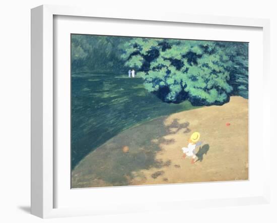 The Balloon or Corner of a Park with a Child Playing with a Balloon, 1899-Félix Vallotton-Framed Giclee Print