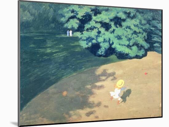 The Balloon or Corner of a Park with a Child Playing with a Balloon, 1899-Félix Vallotton-Mounted Giclee Print