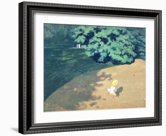 The Balloon or Corner of a Park with a Child Playing with a Balloon, 1899-Félix Vallotton-Framed Giclee Print