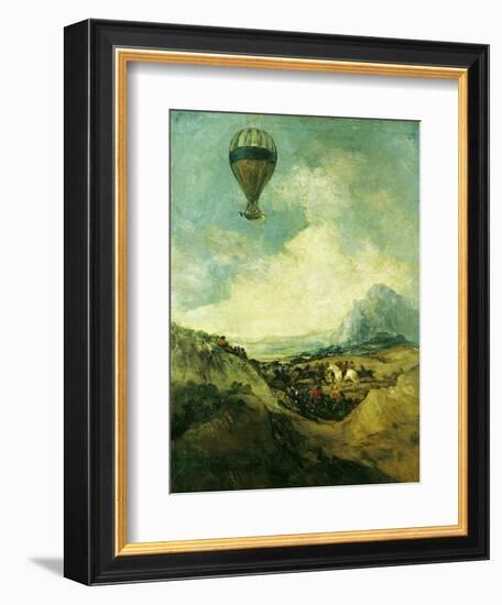 The Balloon Or, the Ascent of the Montgolfier-Francisco de Goya-Framed Giclee Print