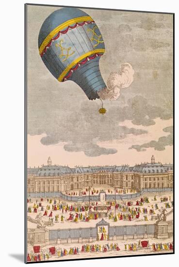 The Ballooning Experiment at the Chateau de Versailles, 19th September, 1783-null-Mounted Giclee Print