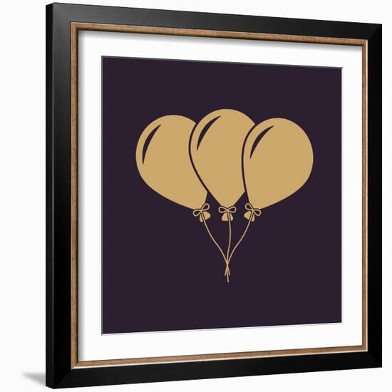 The Balloons Icon. Fun and Celebration, Birthday Symbol. Flat-Vladislav Markin-Framed Art Print