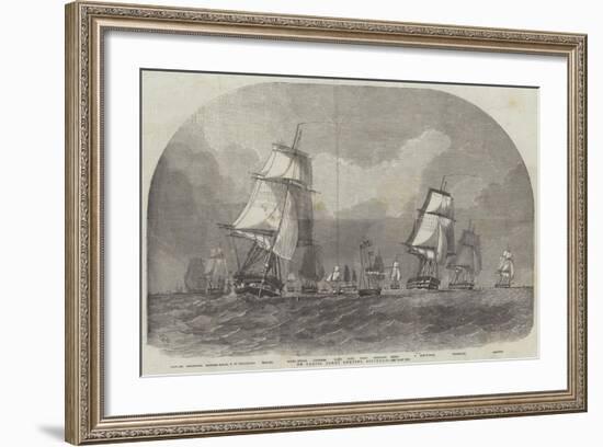 The Baltic Fleet Leaving Spithead-Edwin Weedon-Framed Giclee Print