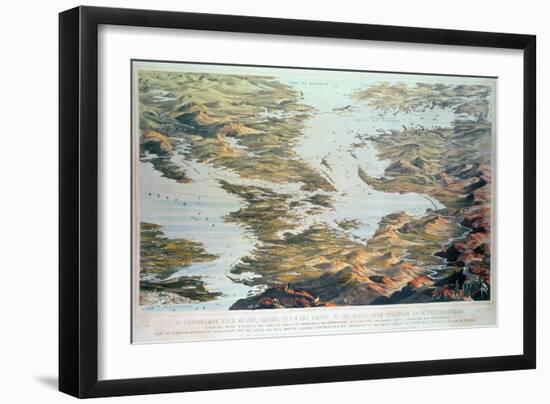The Baltic Sea and Route of Fleet from Spithead to St. Petersburg, Pub.1855, Stannard and Dixonn-Thomas Packer-Framed Giclee Print