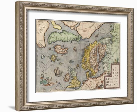 The Baltic Sea (From: Theatrum Orbis Terraru), C. 1608-1610-Abraham Ortelius-Framed Giclee Print