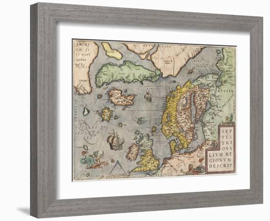 The Baltic Sea (From: Theatrum Orbis Terraru), C. 1608-1610-Abraham Ortelius-Framed Giclee Print