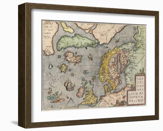 The Baltic Sea (From: Theatrum Orbis Terraru), C. 1608-1610-Abraham Ortelius-Framed Giclee Print