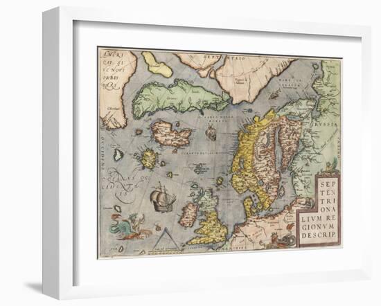 The Baltic Sea (From: Theatrum Orbis Terraru), C. 1608-1610-Abraham Ortelius-Framed Giclee Print