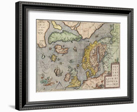 The Baltic Sea (From: Theatrum Orbis Terraru), C. 1608-1610-Abraham Ortelius-Framed Giclee Print