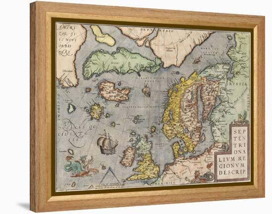 The Baltic Sea (From: Theatrum Orbis Terraru), C. 1608-1610-Abraham Ortelius-Framed Premier Image Canvas