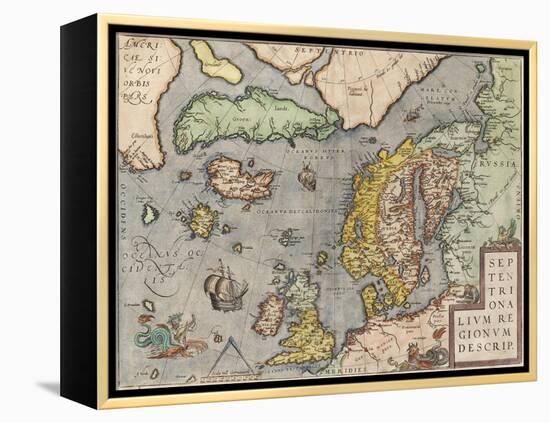 The Baltic Sea (From: Theatrum Orbis Terraru), C. 1608-1610-Abraham Ortelius-Framed Premier Image Canvas