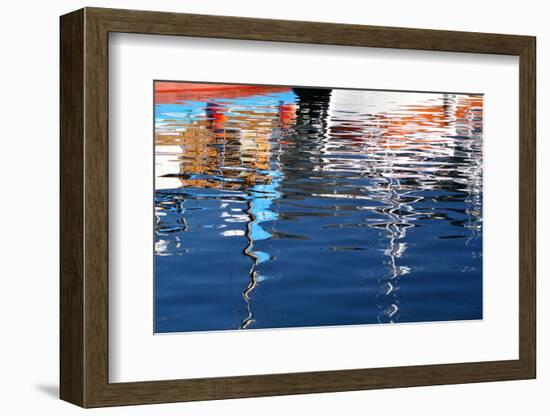 The Baltic Sea, Hiddensee, Neuendorf, Harbour, Reflection-Catharina Lux-Framed Photographic Print