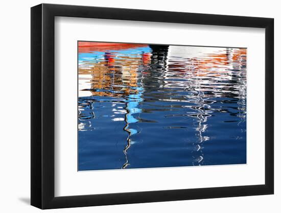 The Baltic Sea, Hiddensee, Neuendorf, Harbour, Reflection-Catharina Lux-Framed Photographic Print