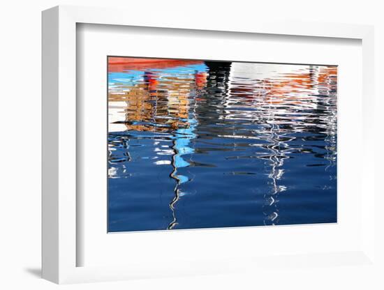 The Baltic Sea, Hiddensee, Neuendorf, Harbour, Reflection-Catharina Lux-Framed Photographic Print