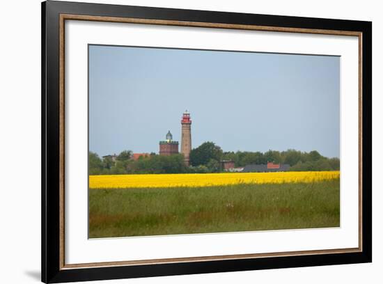 The Baltic Sea, RŸgen, Cape Arkona, Lighthouses, Rape Field, Summer-Catharina Lux-Framed Photographic Print