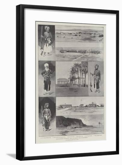 The Baluchistan Disturbance, Views and Military Types of the District-Charles Auguste Loye-Framed Giclee Print