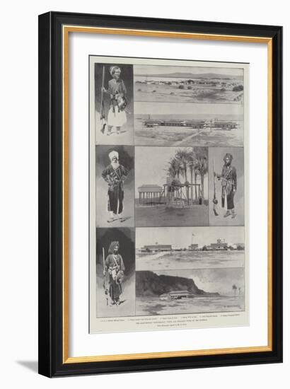 The Baluchistan Disturbance, Views and Military Types of the District-Charles Auguste Loye-Framed Giclee Print