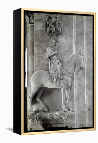 The Bamberg Rider, 1230-35-null-Framed Premier Image Canvas