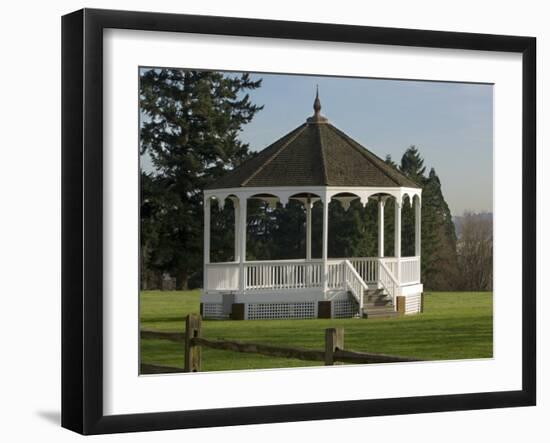 The Band Stand on Officers Row in Fort Vancouver, Vancouver, Washington-Janis Miglavs-Framed Photographic Print