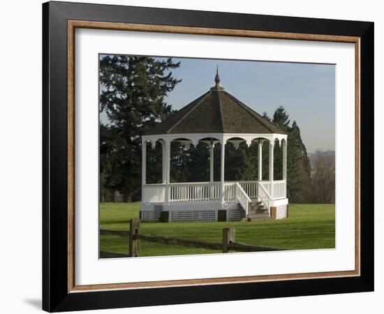 The Band Stand on Officers Row in Fort Vancouver, Vancouver, Washington-Janis Miglavs-Framed Photographic Print