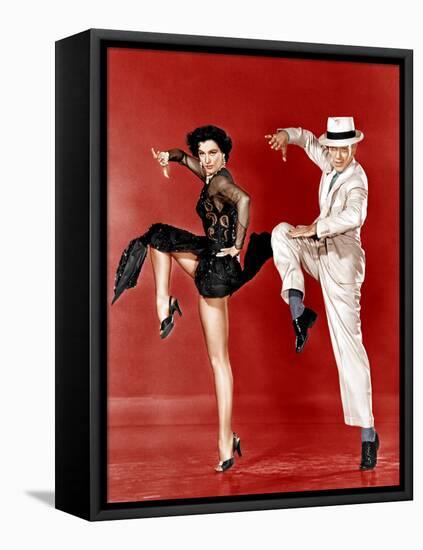THE BAND WAGON, from left: Cyd Charisse, Fred Astaire, 1953-null-Framed Stretched Canvas
