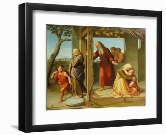 The Banishment of Hagar, 1841 (Oil on Canvas)-Friedrich Overbeck-Framed Giclee Print