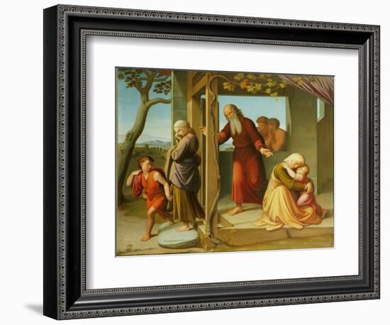 The Banishment of Hagar, 1841 (Oil on Canvas)-Friedrich Overbeck-Framed Giclee Print