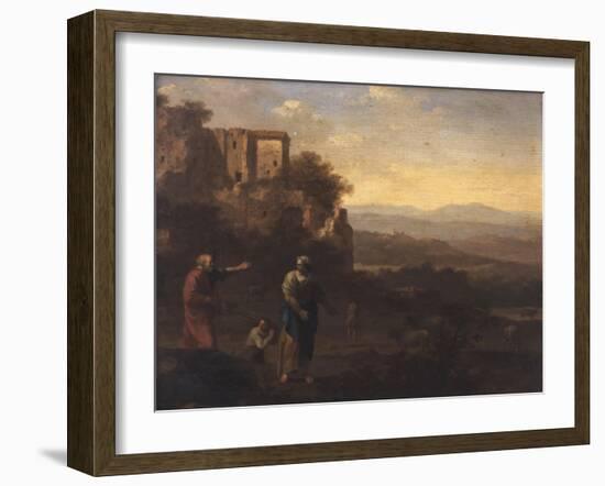 The Banishment of Hagar and Ishmael-Cornelis van Poelenburgh-Framed Giclee Print