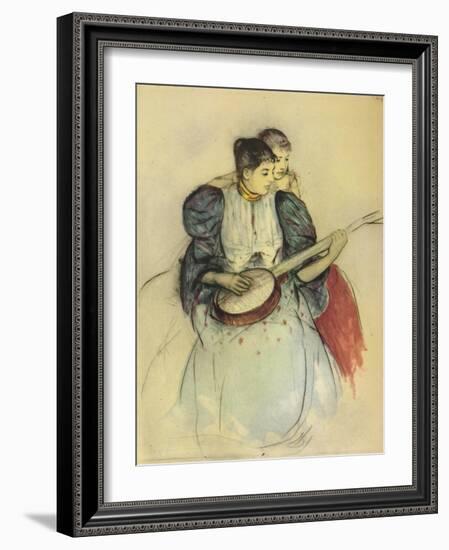 'The Banjo Lesson', 1893, (1946)-Mary Cassatt-Framed Giclee Print