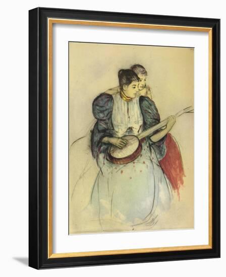 'The Banjo Lesson', 1893, (1946)-Mary Cassatt-Framed Giclee Print