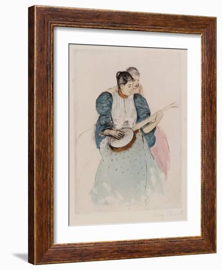 The Banjo Lesson, Circa 1893-Mary Cassatt-Framed Giclee Print