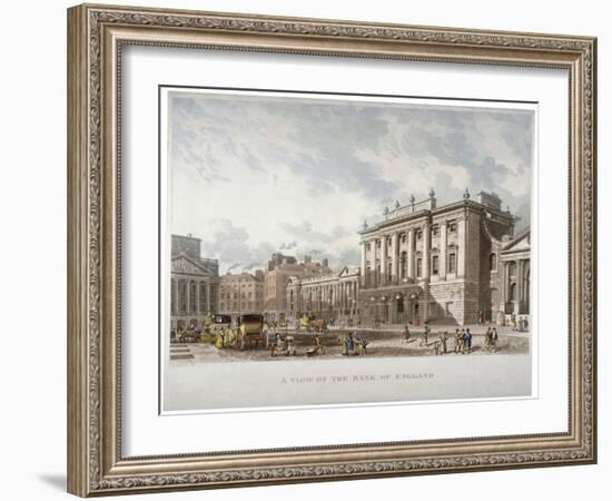 The Bank of England, City of London, 1816-Daniel Havell-Framed Giclee Print