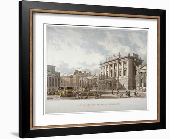 The Bank of England, City of London, 1816-Daniel Havell-Framed Giclee Print