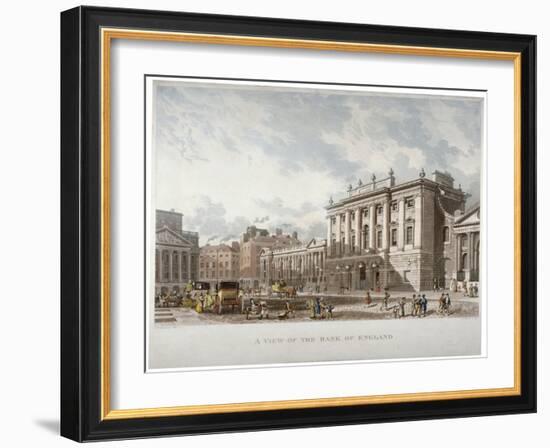 The Bank of England, City of London, 1816-Daniel Havell-Framed Giclee Print