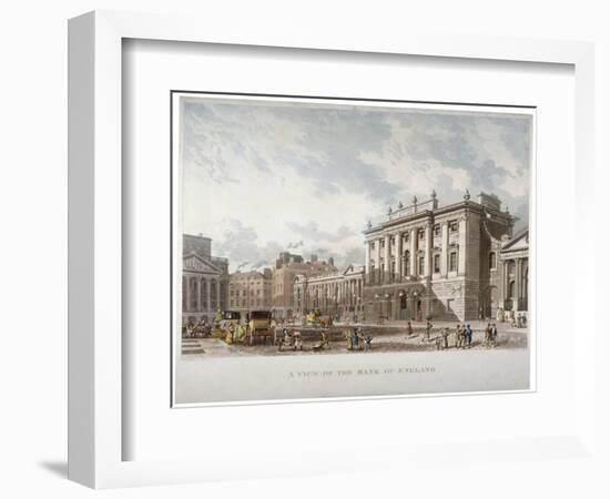 The Bank of England, City of London, 1816-Daniel Havell-Framed Giclee Print