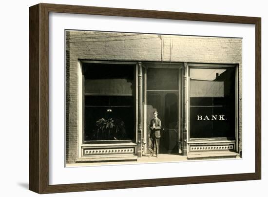 The Bank on Main Street-null-Framed Art Print